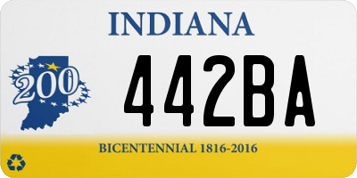 IN license plate 442BA