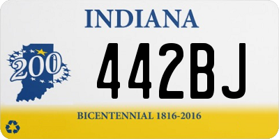 IN license plate 442BJ