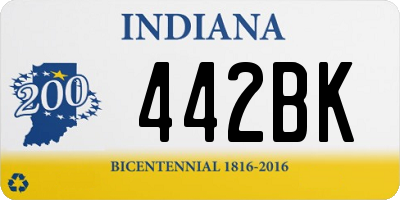 IN license plate 442BK