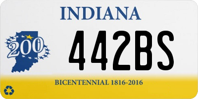 IN license plate 442BS