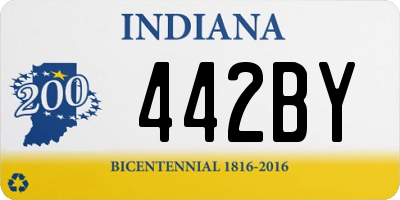 IN license plate 442BY