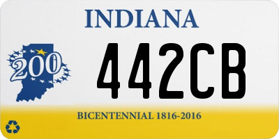 IN license plate 442CB