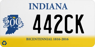 IN license plate 442CK