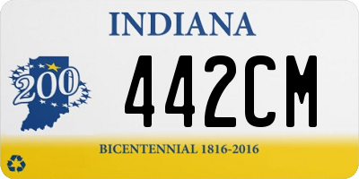 IN license plate 442CM