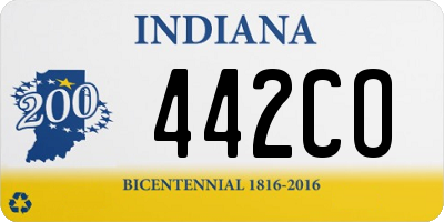 IN license plate 442CO