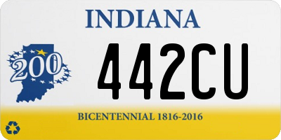 IN license plate 442CU