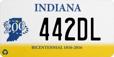 IN license plate 442DL