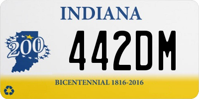 IN license plate 442DM