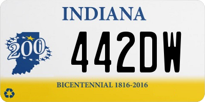 IN license plate 442DW