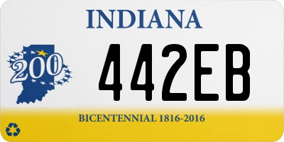 IN license plate 442EB