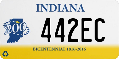 IN license plate 442EC