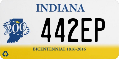 IN license plate 442EP