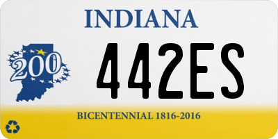 IN license plate 442ES