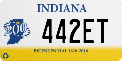 IN license plate 442ET