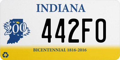 IN license plate 442FO