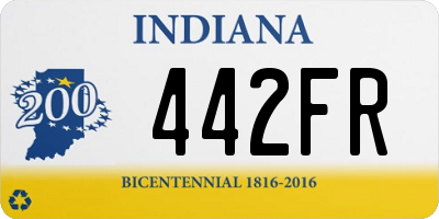 IN license plate 442FR