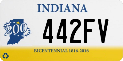 IN license plate 442FV