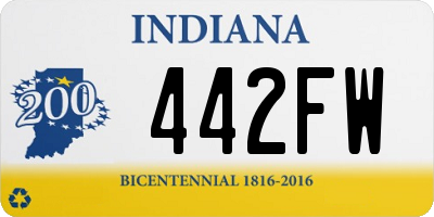 IN license plate 442FW