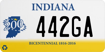 IN license plate 442GA