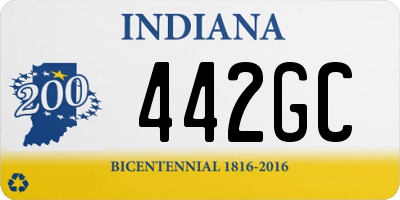 IN license plate 442GC