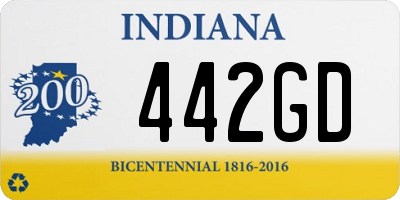 IN license plate 442GD