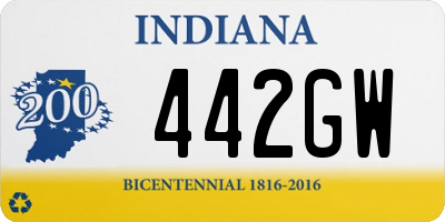 IN license plate 442GW