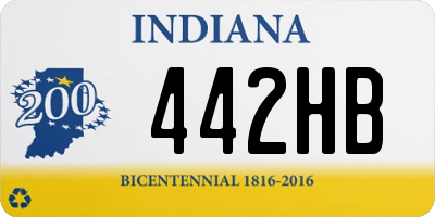 IN license plate 442HB