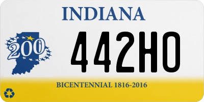 IN license plate 442HO