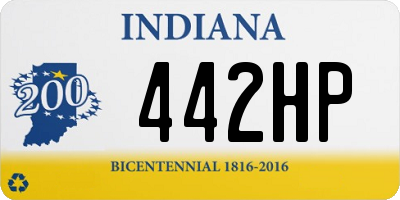 IN license plate 442HP