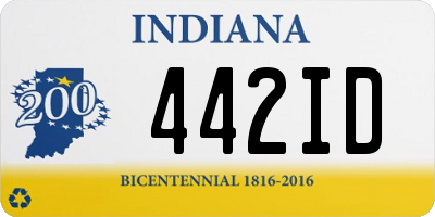 IN license plate 442ID