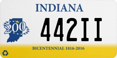 IN license plate 442II