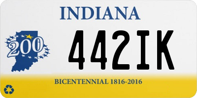 IN license plate 442IK