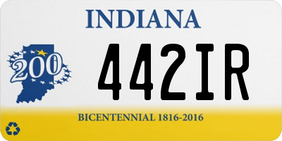 IN license plate 442IR