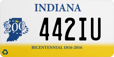 IN license plate 442IU