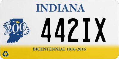 IN license plate 442IX