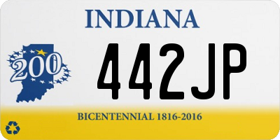 IN license plate 442JP