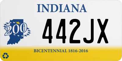 IN license plate 442JX