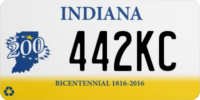 IN license plate 442KC