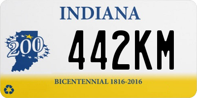 IN license plate 442KM