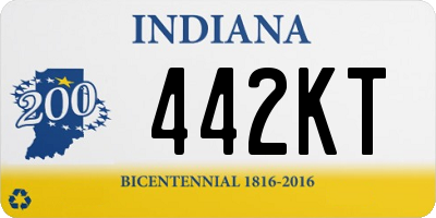 IN license plate 442KT