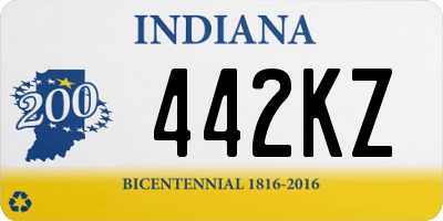 IN license plate 442KZ