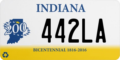 IN license plate 442LA