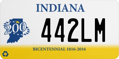 IN license plate 442LM