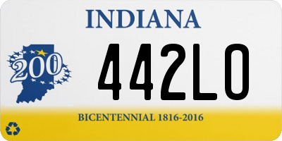 IN license plate 442LO