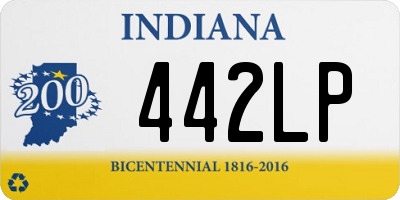 IN license plate 442LP