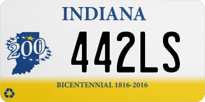 IN license plate 442LS