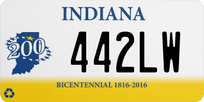 IN license plate 442LW