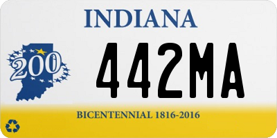 IN license plate 442MA