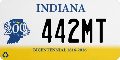 IN license plate 442MT