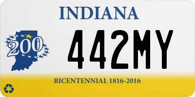IN license plate 442MY